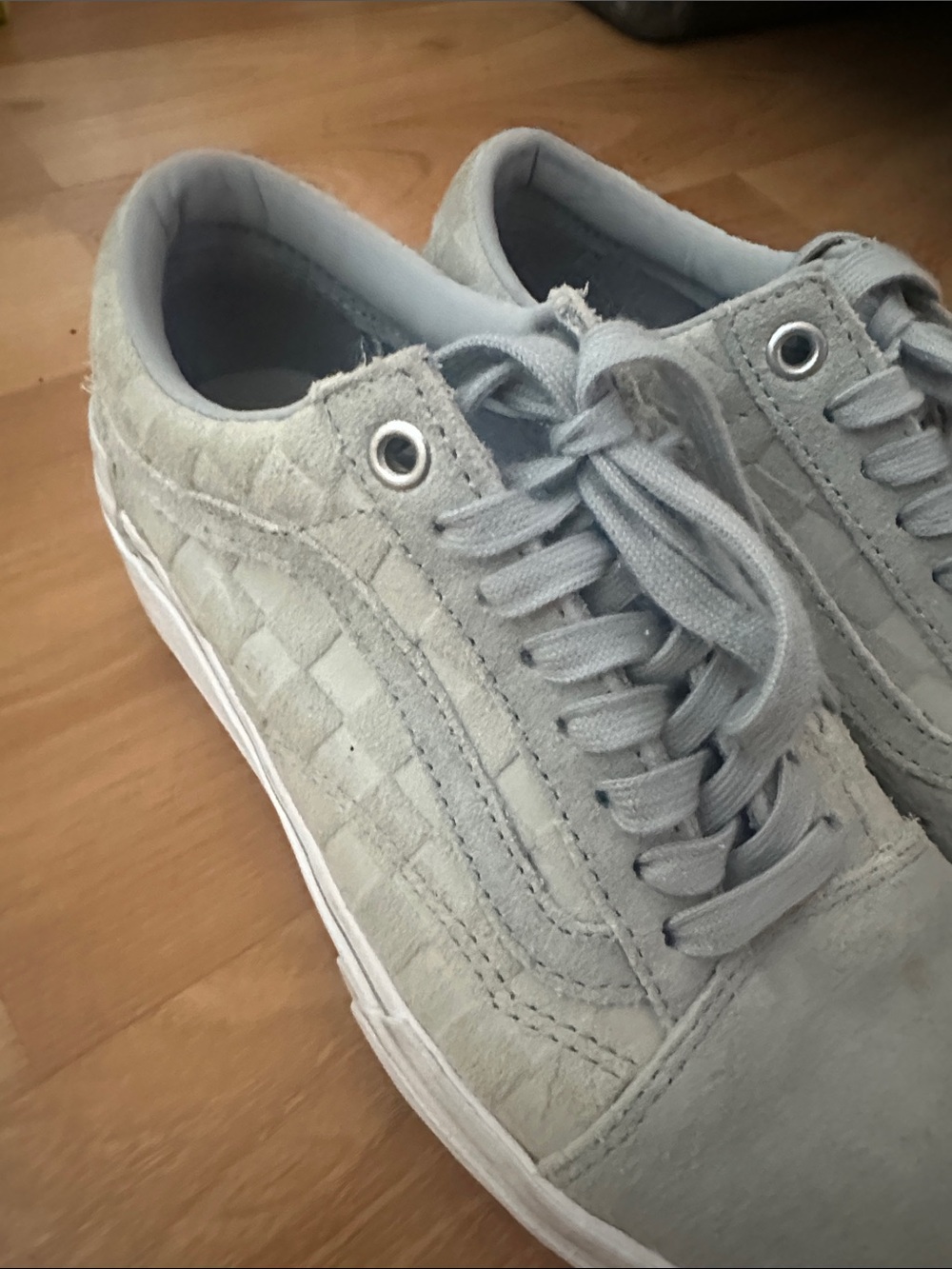 Vans Light Gray Suede platform Sneakers - Picture 6 of 6